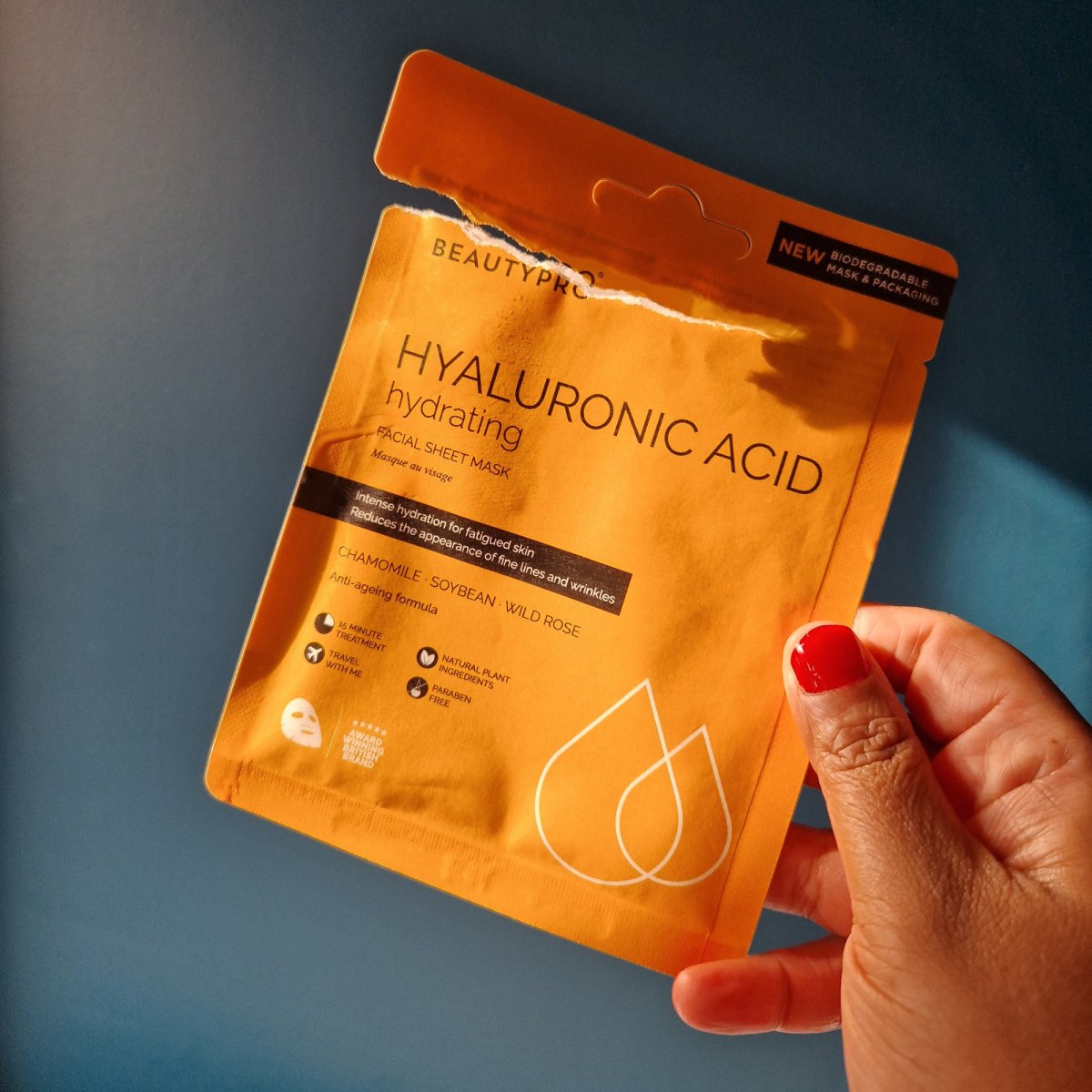 HYALURONIC ACID Hydrating Sheet Mask - 100% Biodegradable - Pockets of Bliss