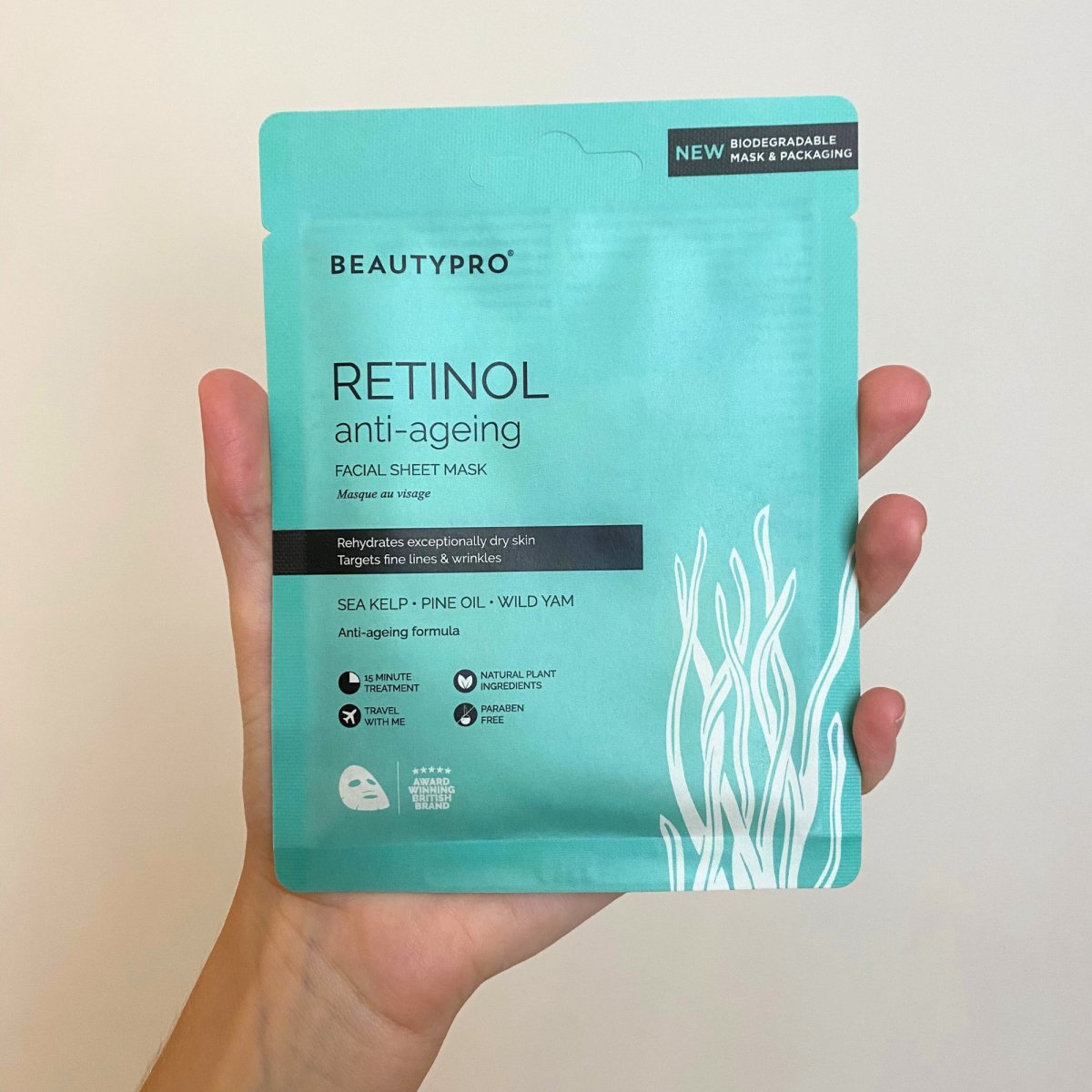 RETINOL Anti - Ageing Sheet Mask - 100% Biodegradable - Pockets of Bliss