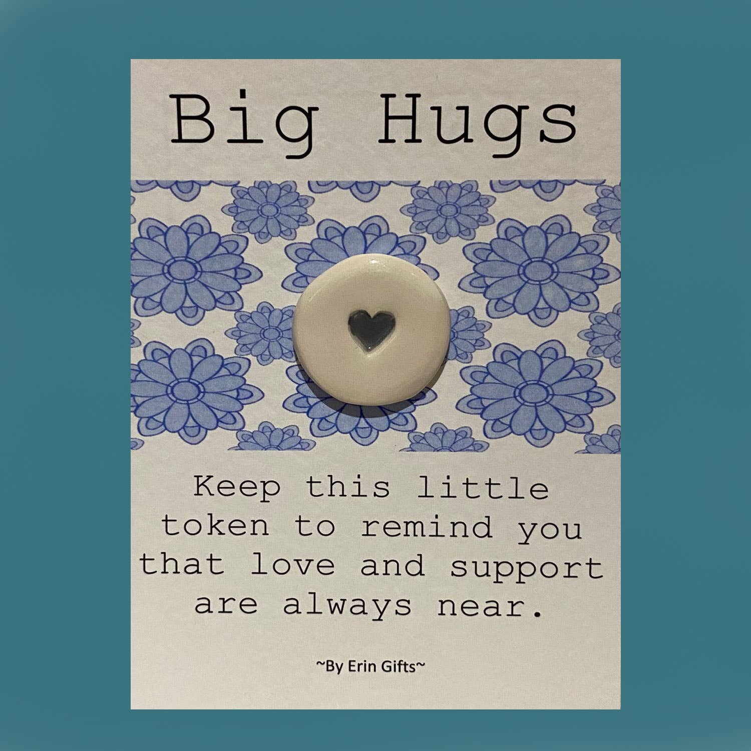 Big Hugs Ceramic Pocket Token & Card - Pockets of Bliss