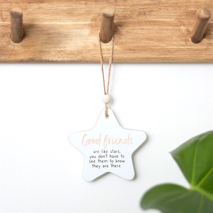 Good Friends Hanging Sentiment Wooden Sign - Pockets of Bliss