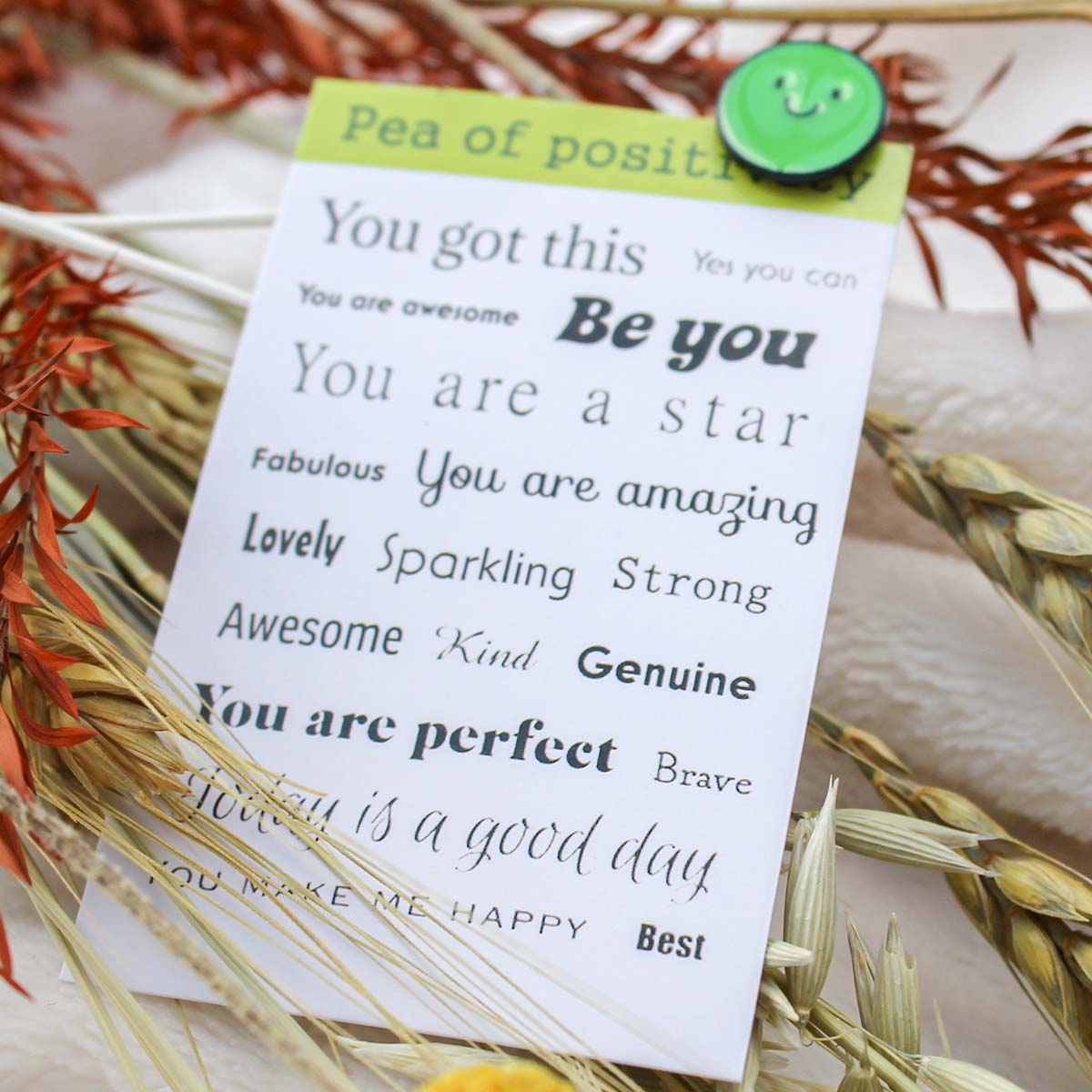 Pea of Positivity Pin Badge - Pockets of Bliss