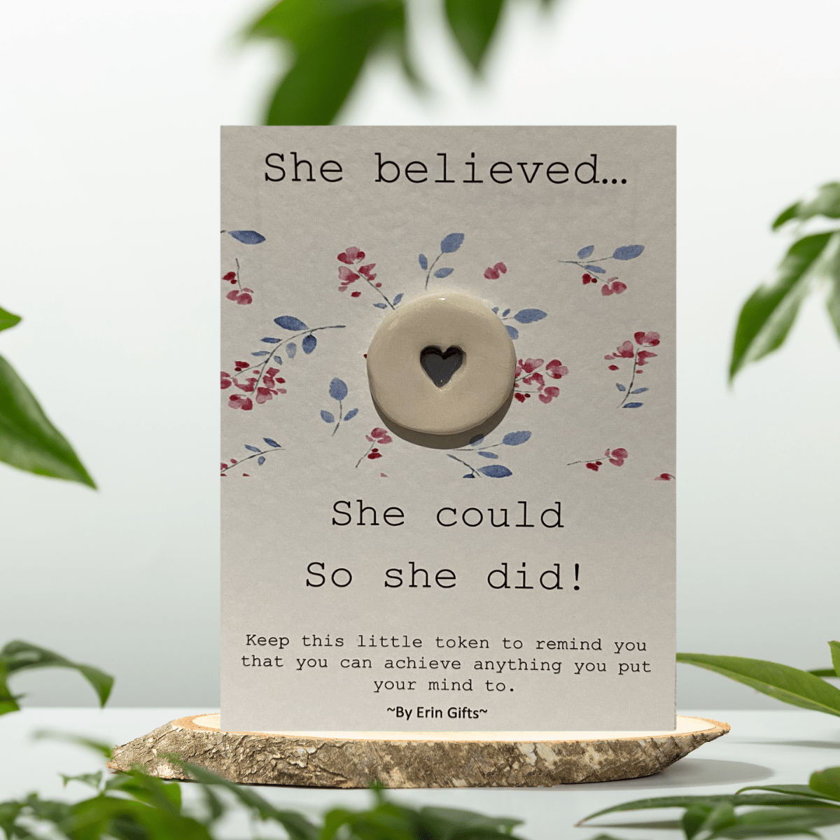 She Believed... Ceramic Pocket Token - Pockets of Bliss