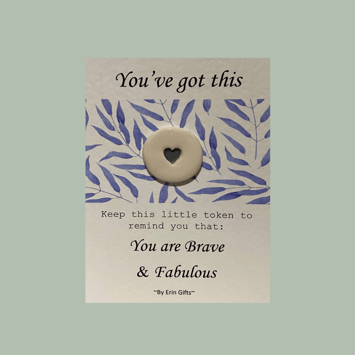 You've Got This Ceramic Pocket Token Pocket Hug and Card - Pockets of Bliss