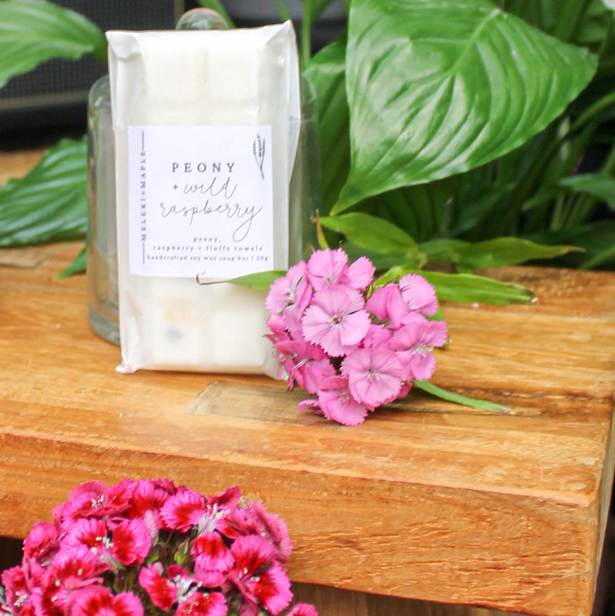 Peony & Wild Raspberry Scented Snap Bar Wax Melt - Pockets of Bliss