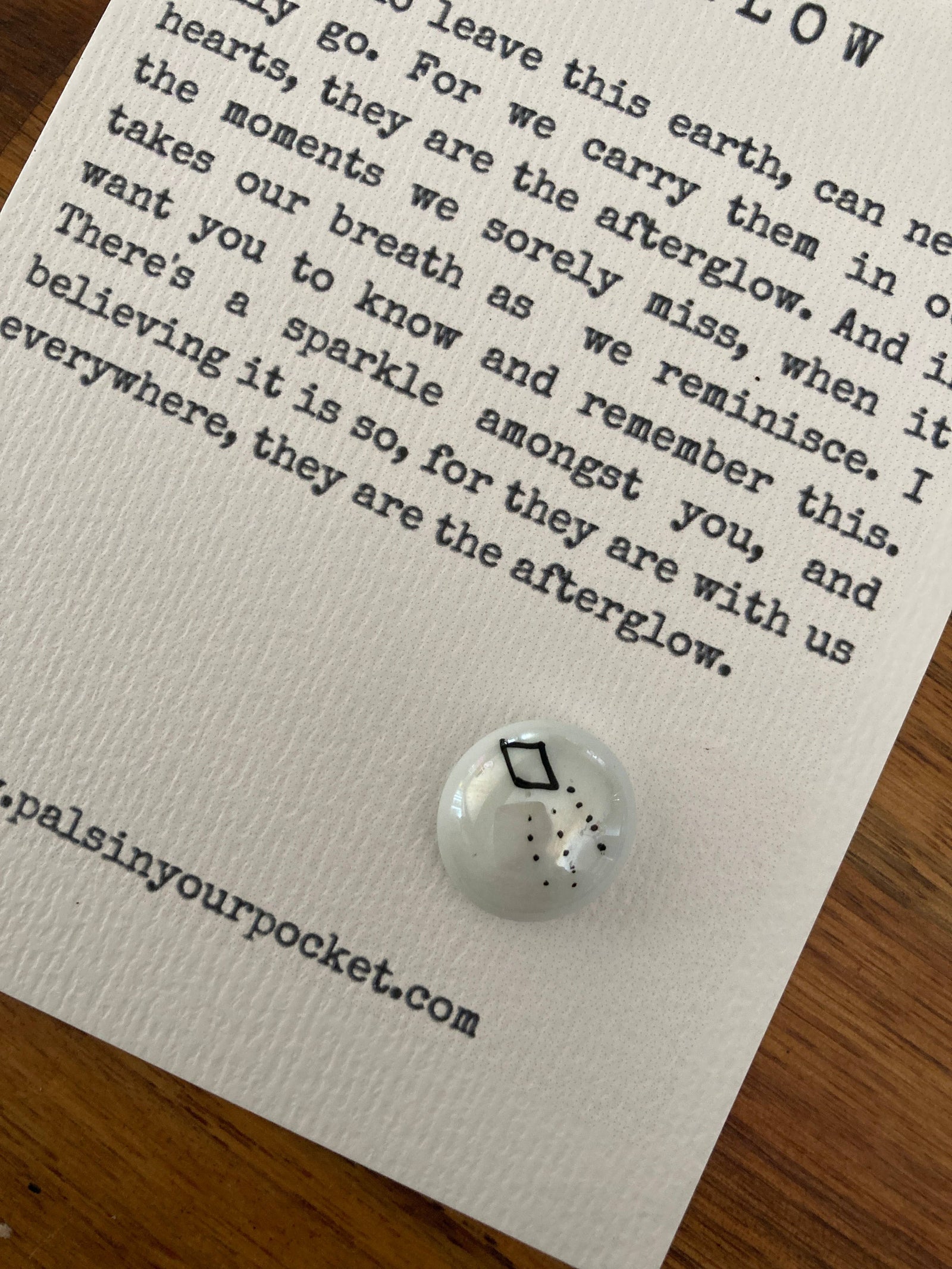 Afterglow Pocket Token – Sympathy & Remembrance Gift - Pockets of Bliss