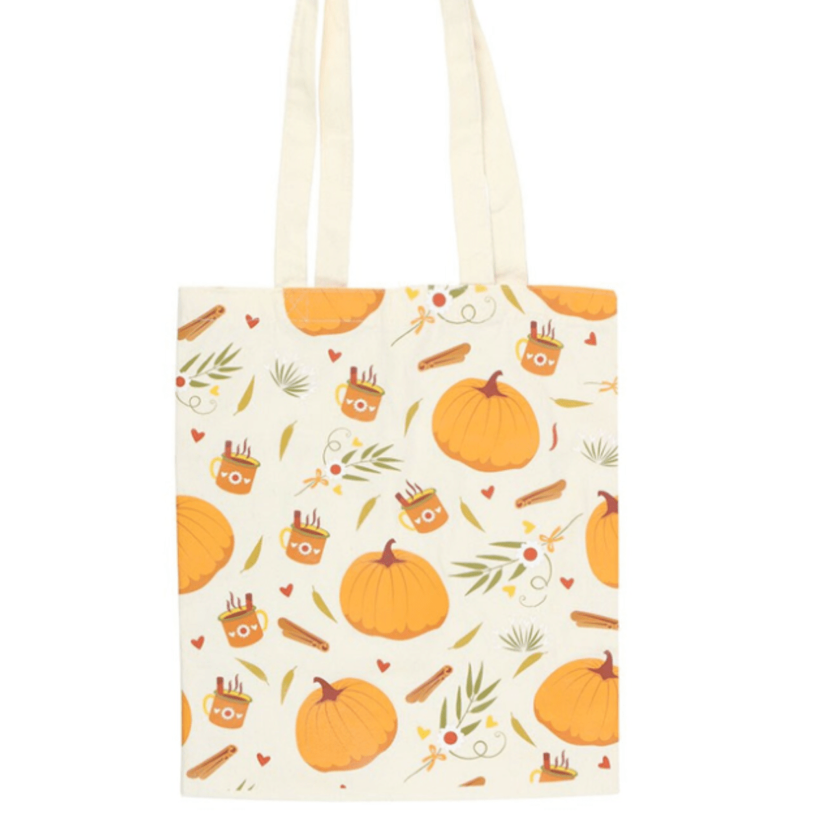 Autumn Pumpkin & Spice Print Tote Bag - Pockets of Bliss