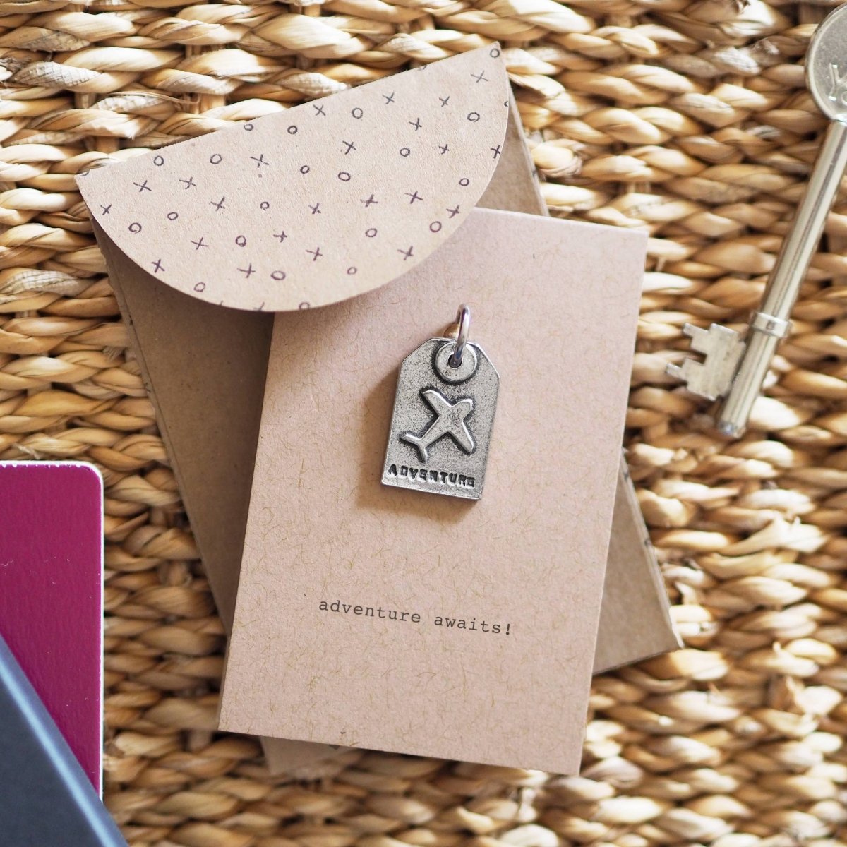 'Adventure' Plane Tag Charm - Pockets of Bliss