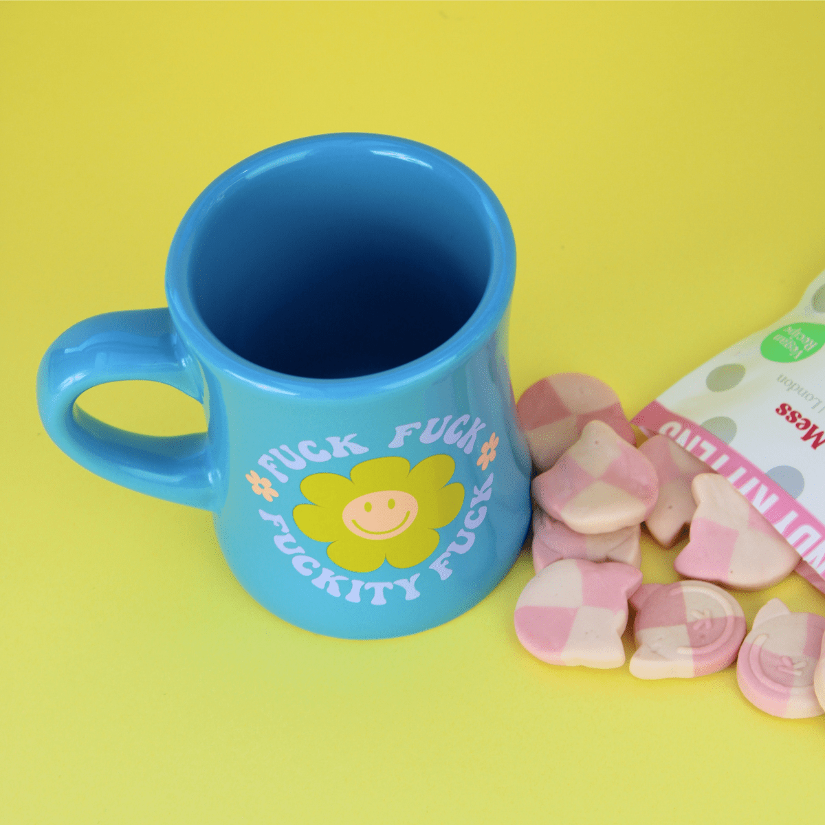 "Fuck Fuck Fuckity Fuck" Retro Flower Diner Mug - Pockets of Bliss