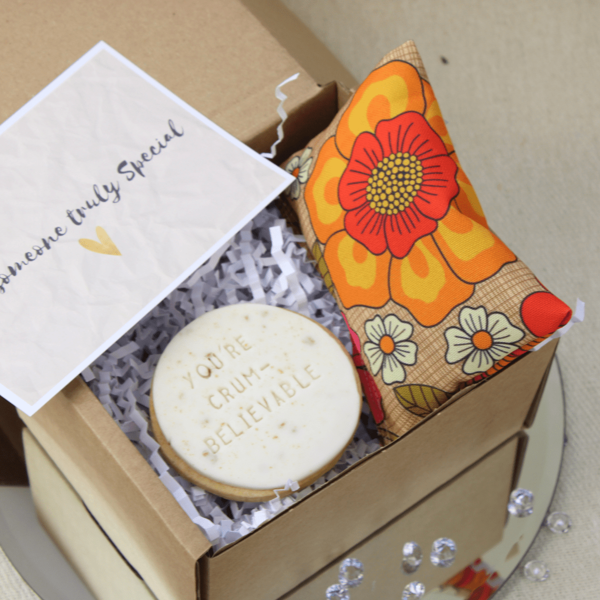 Mini Bliss Box – Vegan Biscuit & Handmade Lavender Pillow Gift Set - Pockets of Bliss