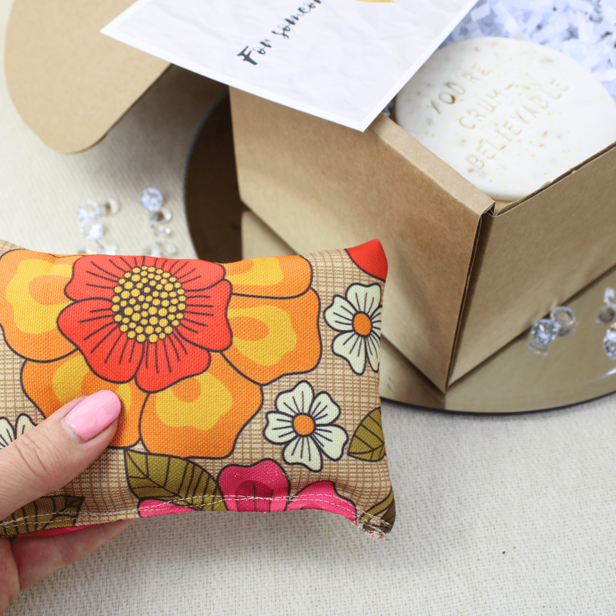 Mini Bliss Box – Vegan Biscuit & Handmade Lavender Pillow Gift Set - Pockets of Bliss