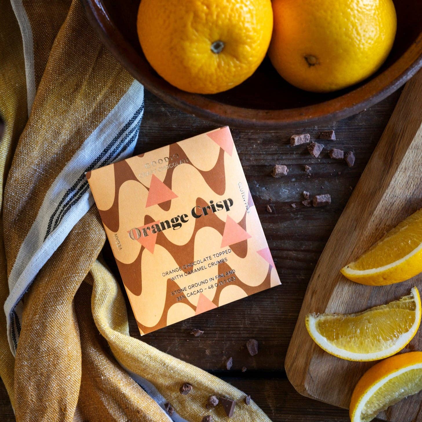 Orange Crisp Chocolate 35% – Festive Zesty Delight - Pockets of Bliss