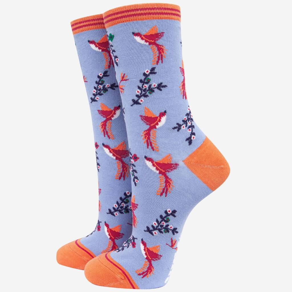 Women's Hummingbird Bamboo Socks - Pockets of Bliss