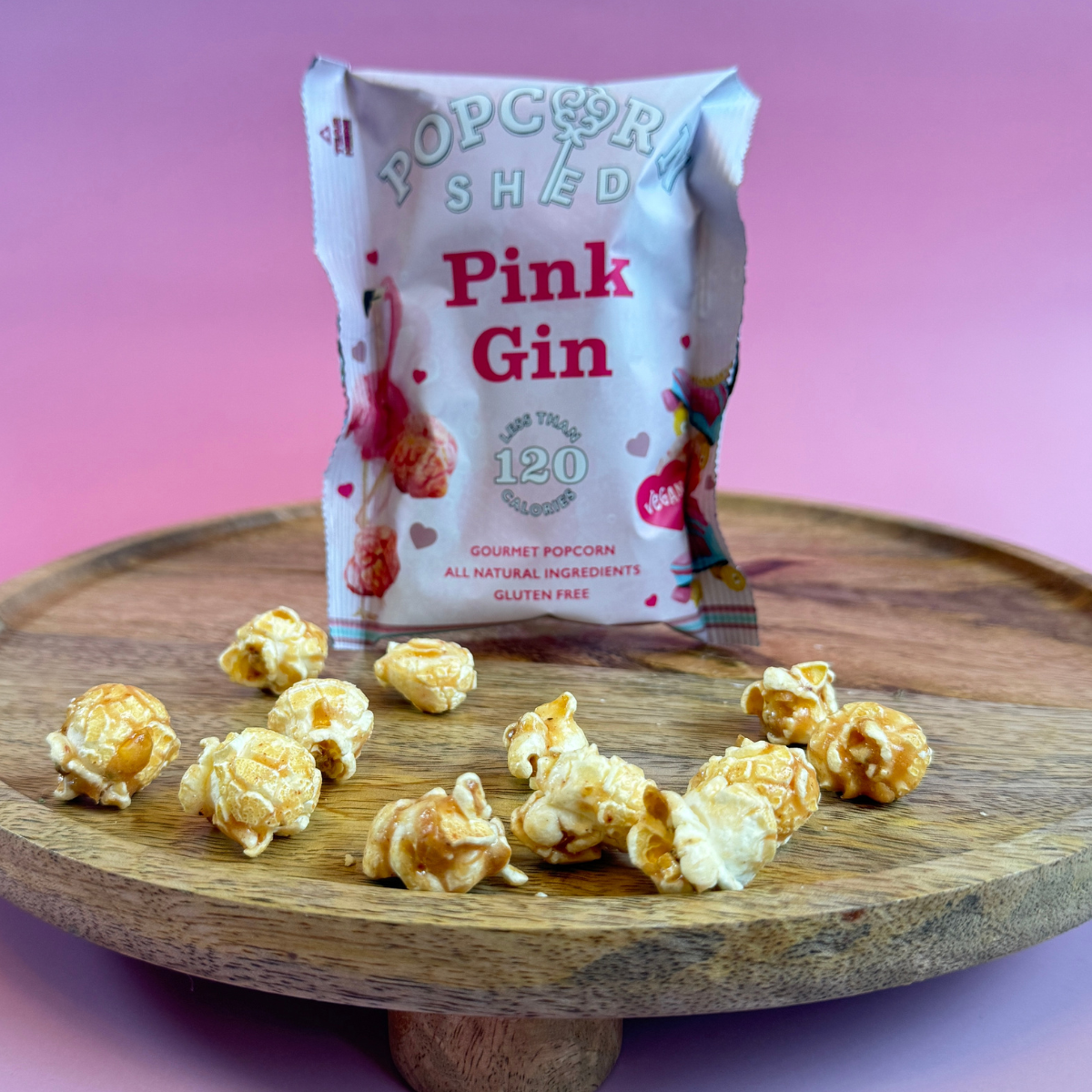 Pink Gin & Tonic Caramel Popcorn | Vegan Gourmet Popcorn - Pockets of Bliss
