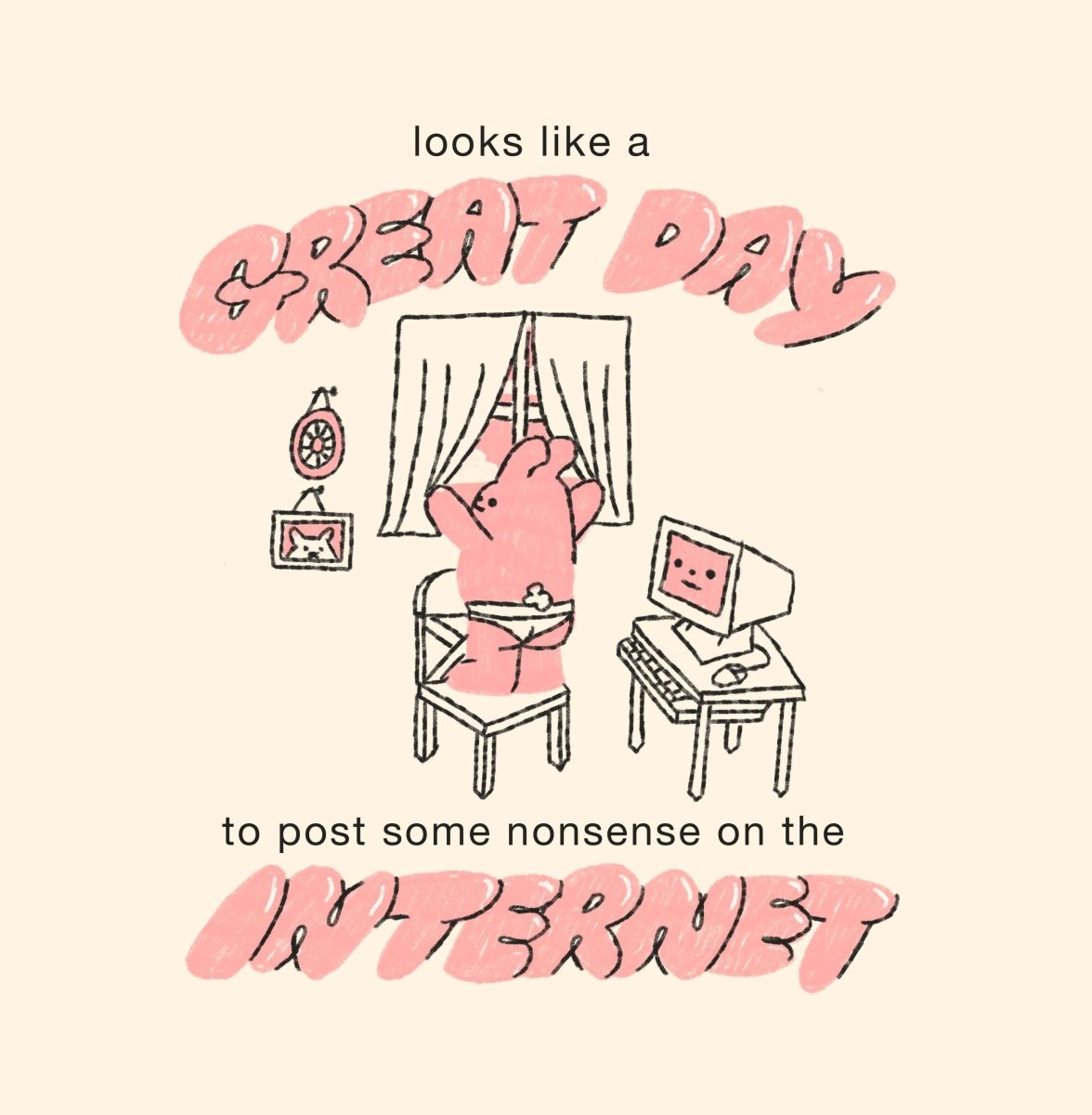 Great Day Comic Postcard Print - Pockets of Bliss