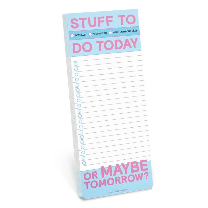 Stuff To Do Today Make-a-List Pads - Pockets of Bliss