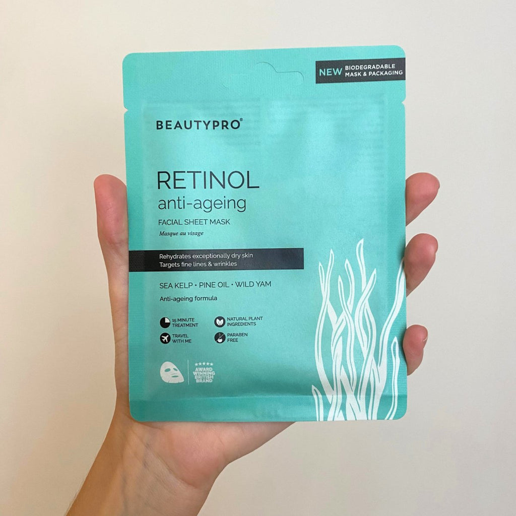 RETINOL Anti - Ageing Sheet Mask - 100% Biodegradable - Pockets of Bliss