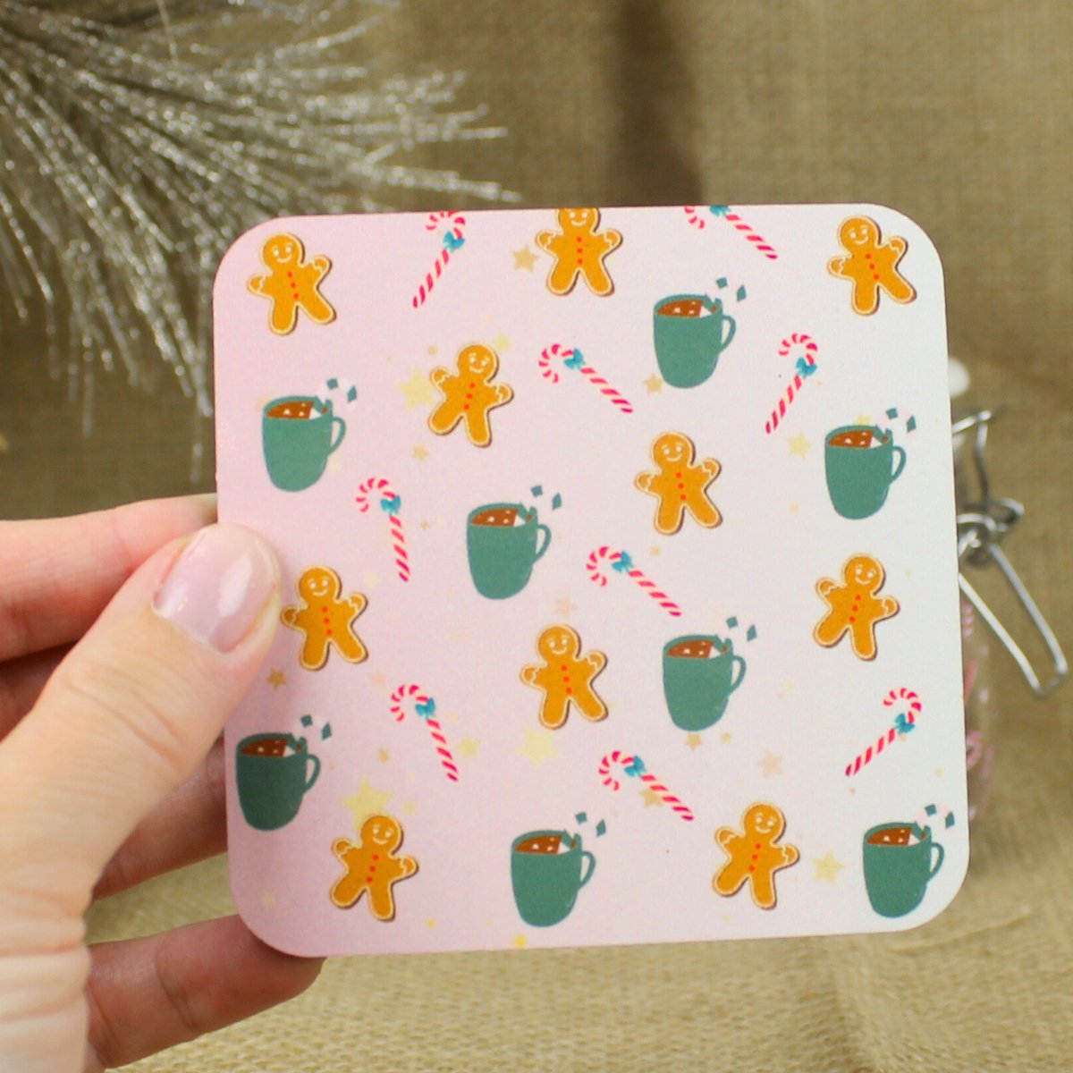 Gingerbread &amp; Candy Cane Coaster ✨ - Pockets of Bliss