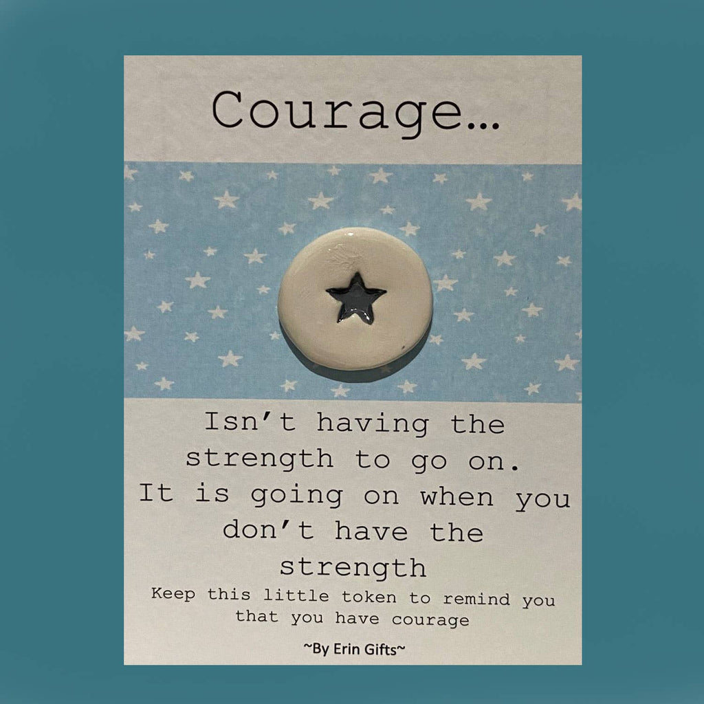 Courage Ceramic Pocket Token & Card - Pockets of Bliss