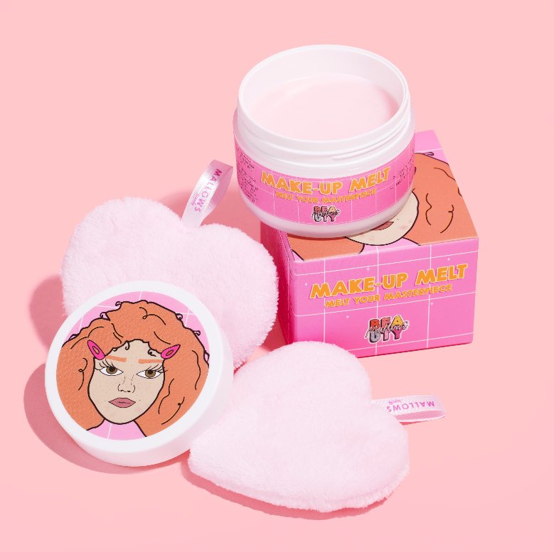 Make Up Remover Pink Heart Pads by Mallows Beauty - Pockets of Bliss