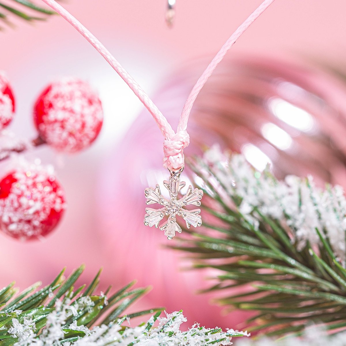 Sparkly Pink Christmas Bracelet - Pockets of Bliss