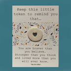 You are Braver Ceramic Pocket Token Hug & Card - Pockets of Bliss
