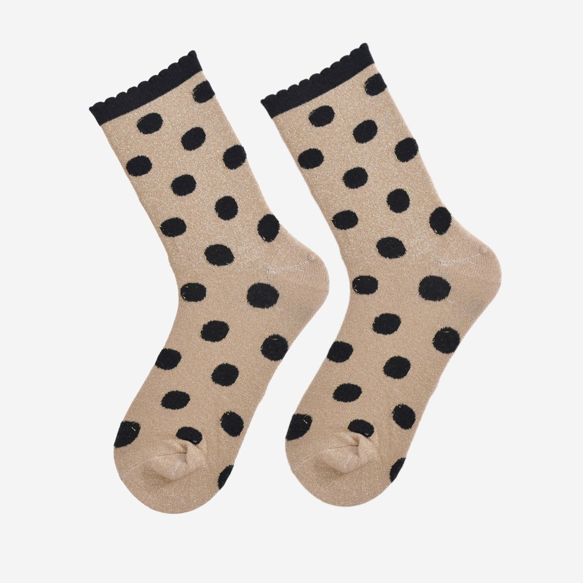 Gold Glitter Polka Dot Socks - Pockets of Bliss