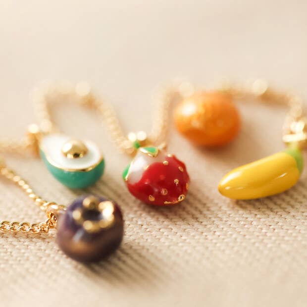 Fruit Charm Necklace in Gold - Pockets of Bliss