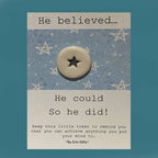 He Believed.... Ceramic Pocket Token Hug & Card - Pockets of Bliss
