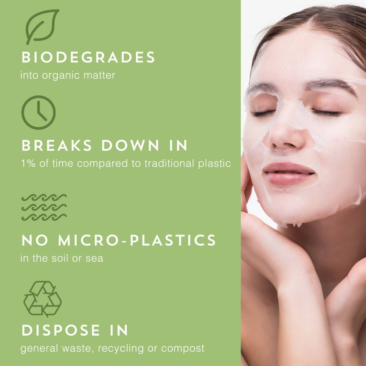 CICA + NIACINAMIDE Blemish Control Mask - 100% Biodegradable - Pockets of Bliss