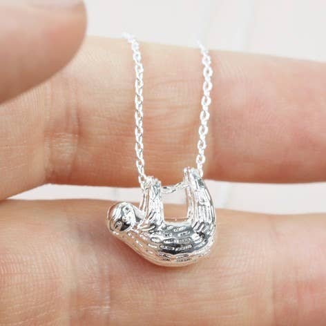 Silver Sloth Necklace 🦥