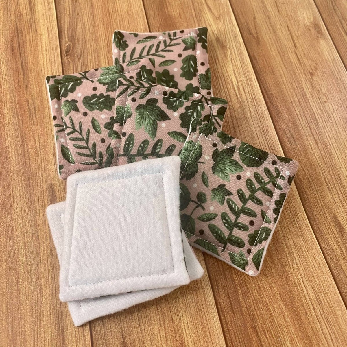 Green Foliage Reusable Makeup Removal Pads - Pockets of Bliss