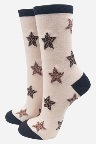 Star Neutral Animal Print Ankle Socks - Pockets of Bliss