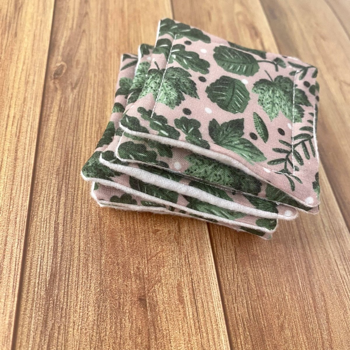 Green Foliage Reusable Makeup Removal Pads - Pockets of Bliss