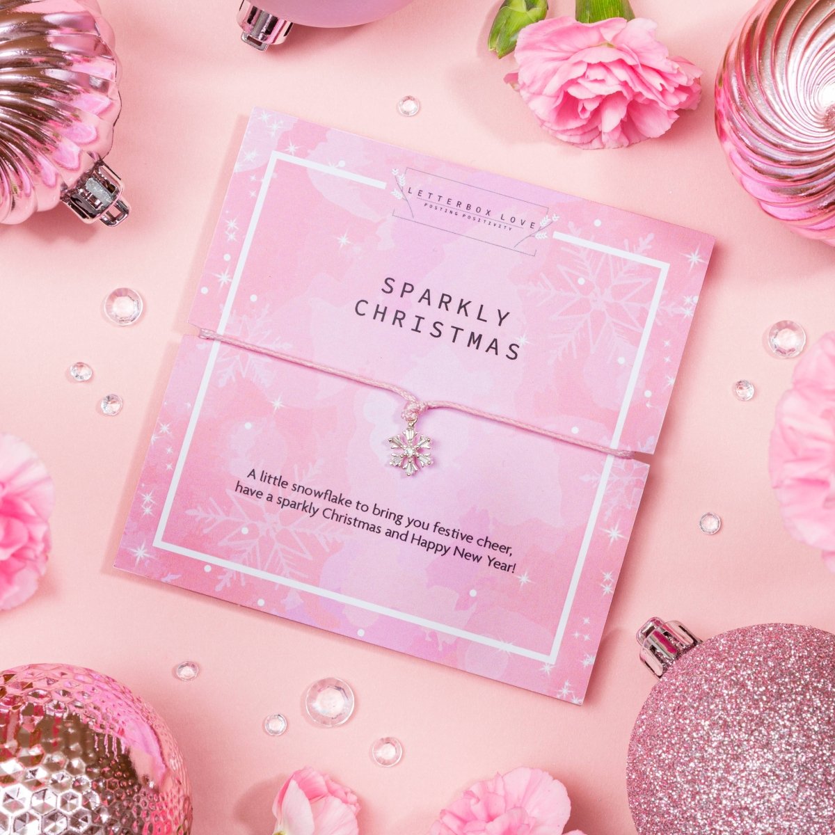 Sparkly Pink Christmas Bracelet - Pockets of Bliss