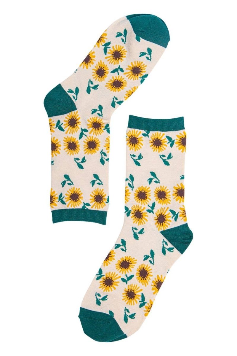 Women's Sunflower Bamboo Socks - Pockets of Bliss