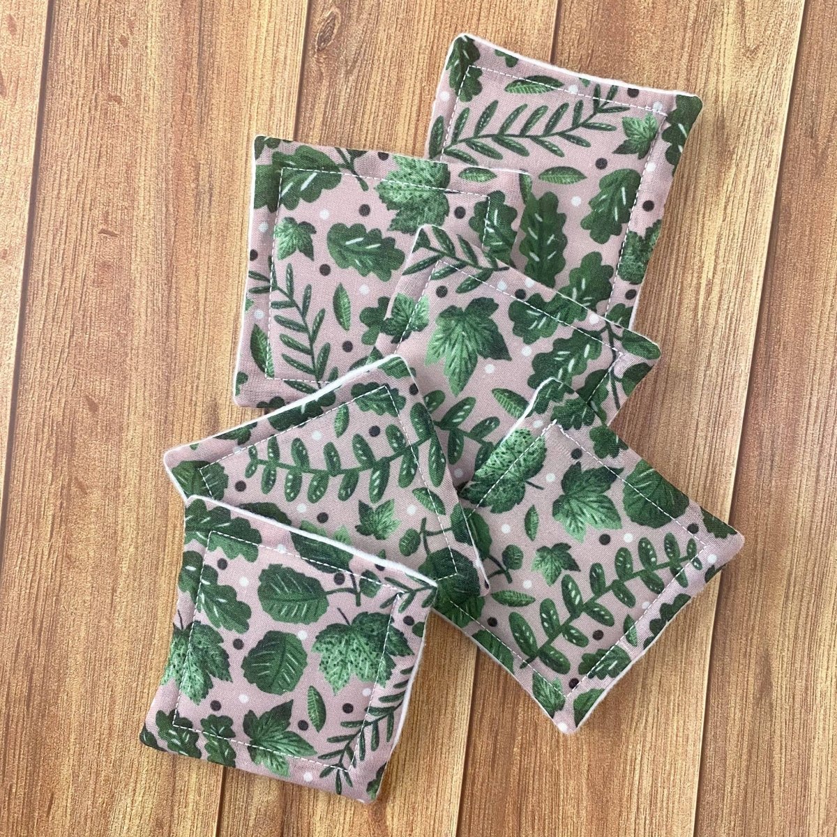 Green Foliage Reusable Makeup Removal Pads - Pockets of Bliss