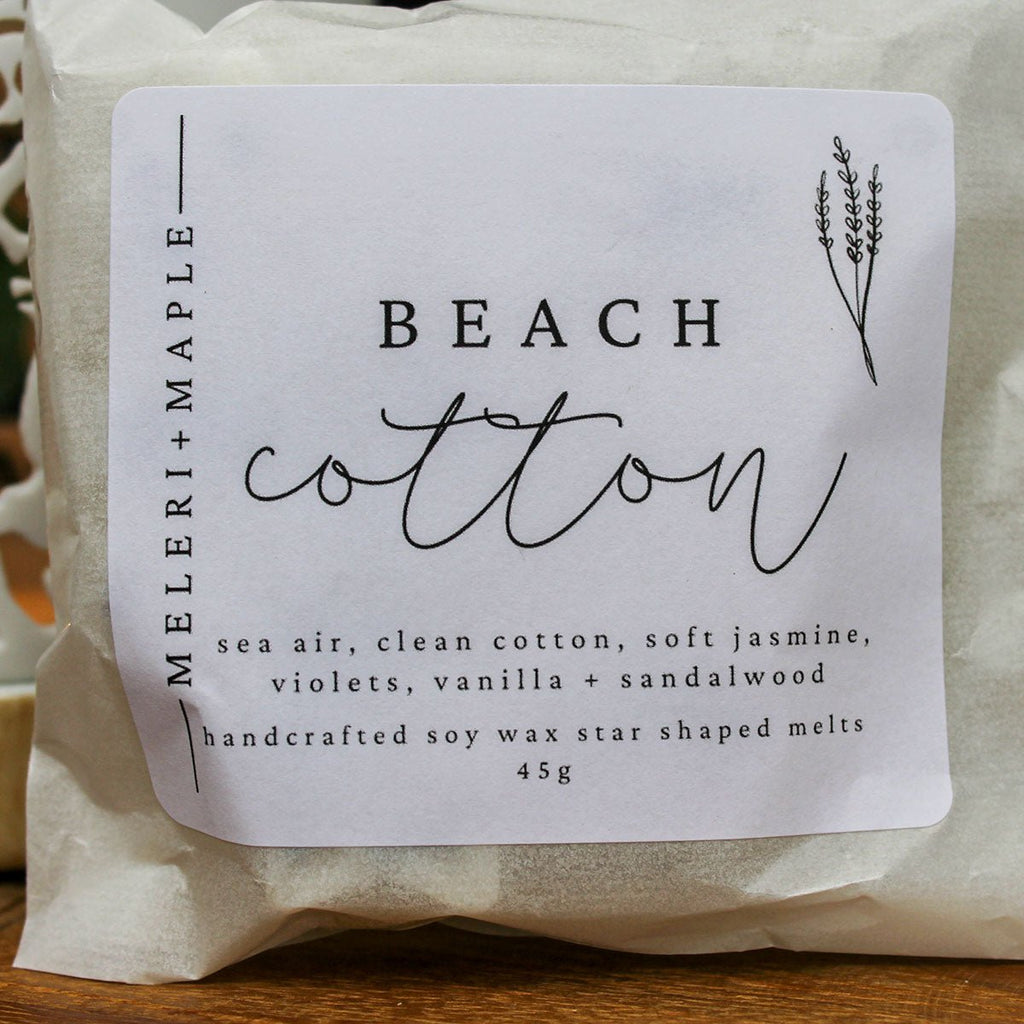 Beach Cotton Scented Star Shaped Soy Wax Melts - Pockets of Bliss
