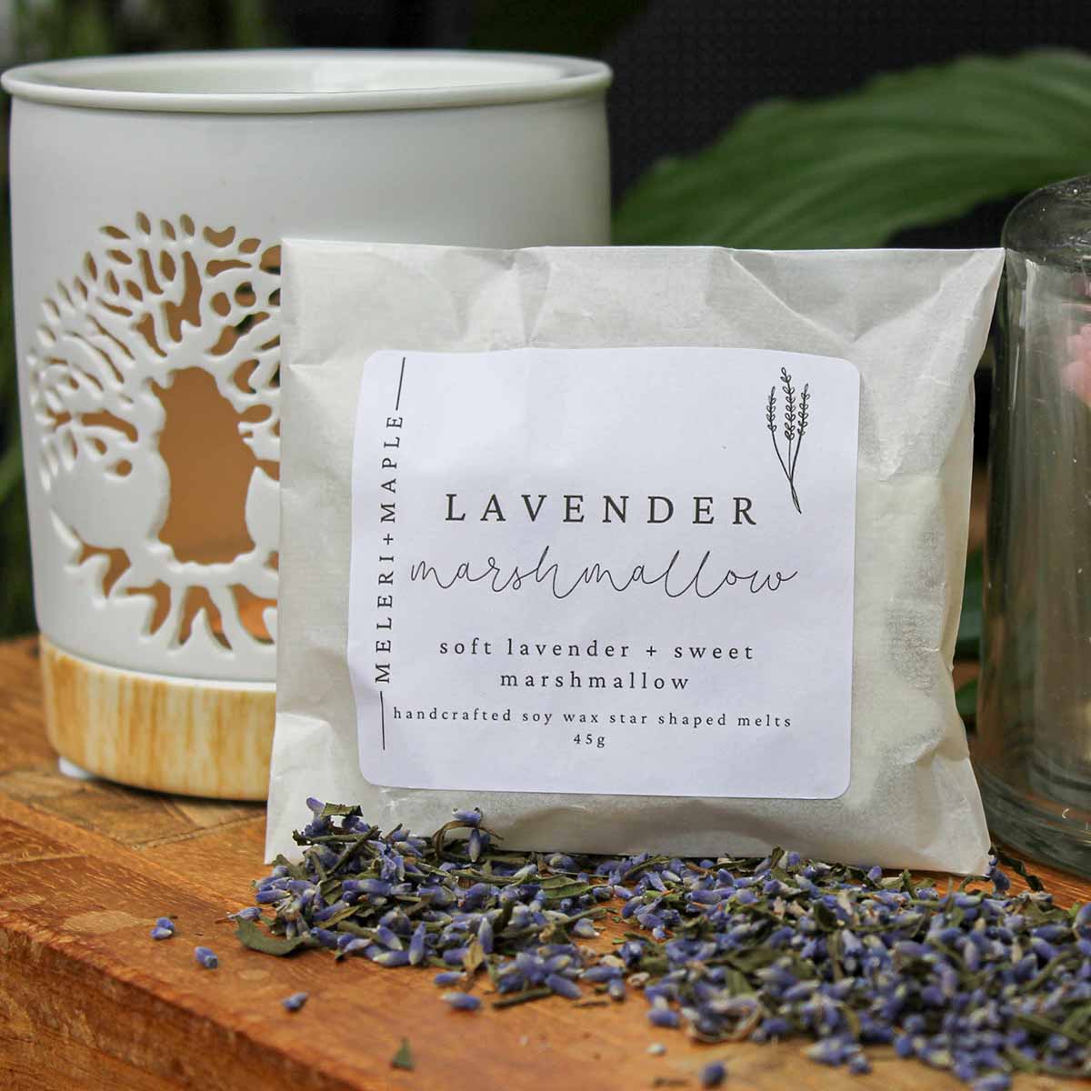 Lavender Marshmallow Scented Star Shaped Soy Wax Melts - Pockets of Bliss