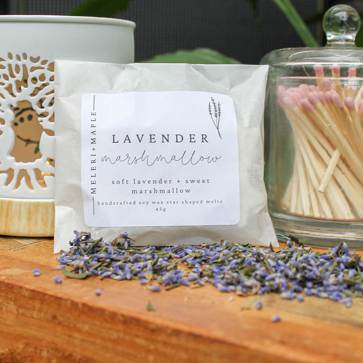 Lavender Marshmallow Scented Star Shaped Soy Wax Melts - Pockets of Bliss