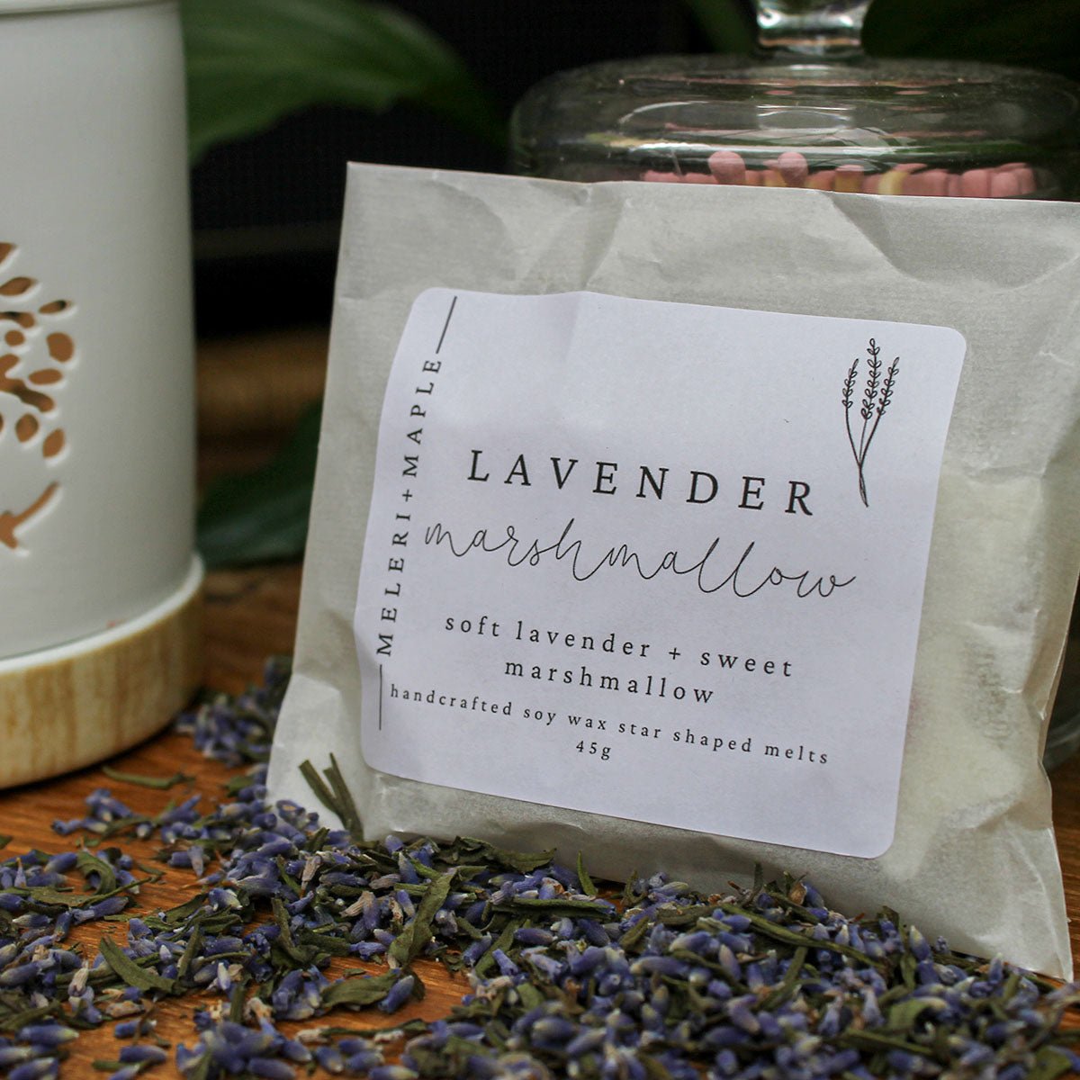 Lavender Marshmallow Scented Star Shaped Soy Wax Melts - Pockets of Bliss
