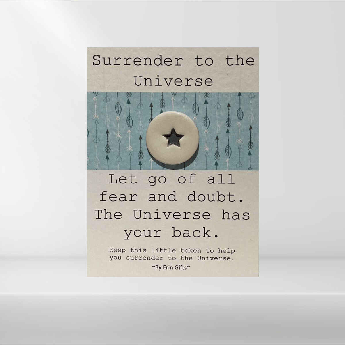 Surrender to the Universe... Ceramic Pocket Token Pocket Hug - Pockets of Bliss