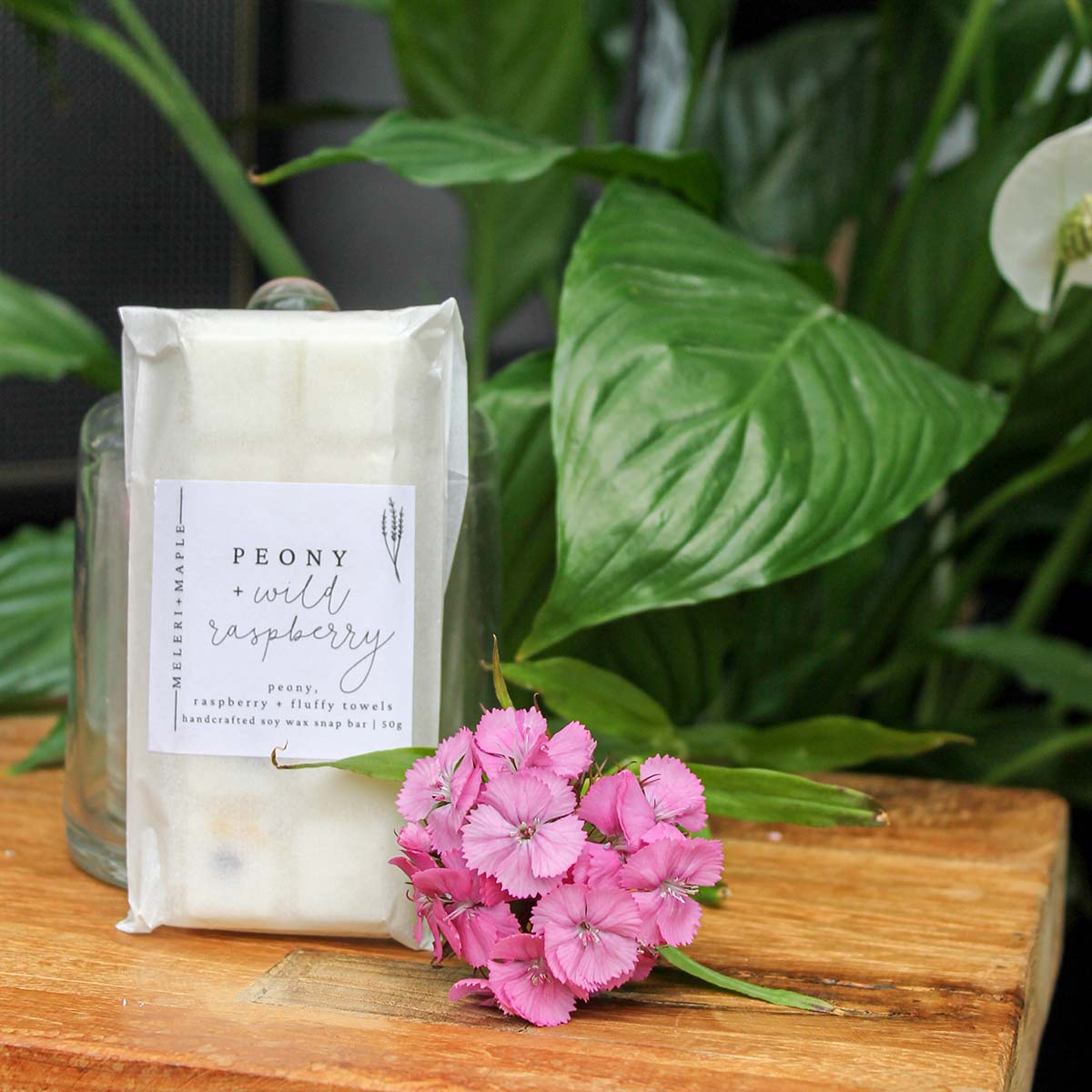 Peony & Wild Raspberry Scented Snap Bar Wax Melt - Pockets of Bliss
