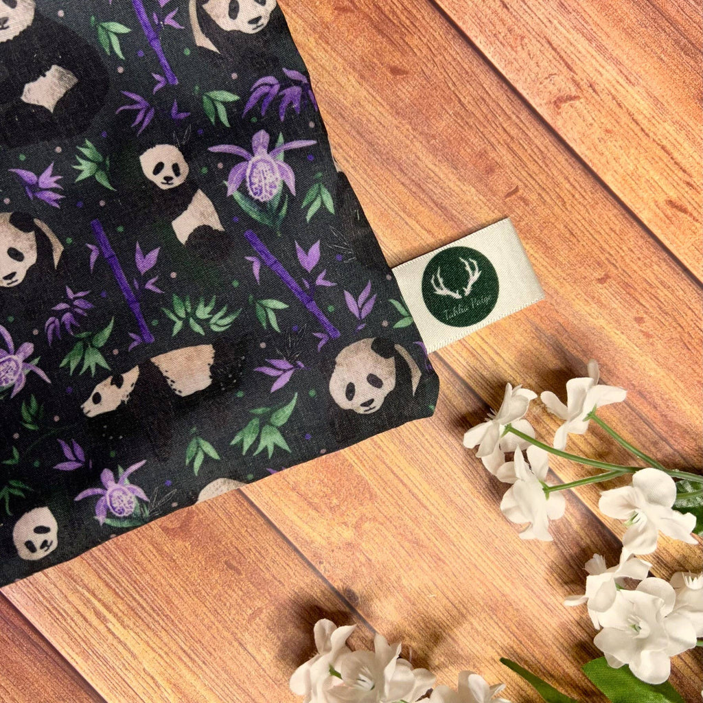 Big pouch for make up or toiletries with panda