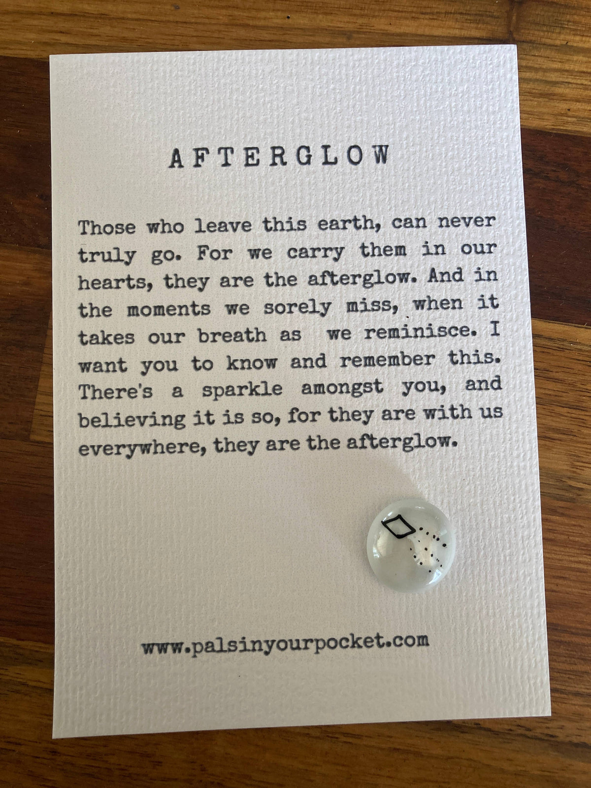 Afterglow Pocket Token – Sympathy &amp; Remembrance Gift - Pockets of Bliss