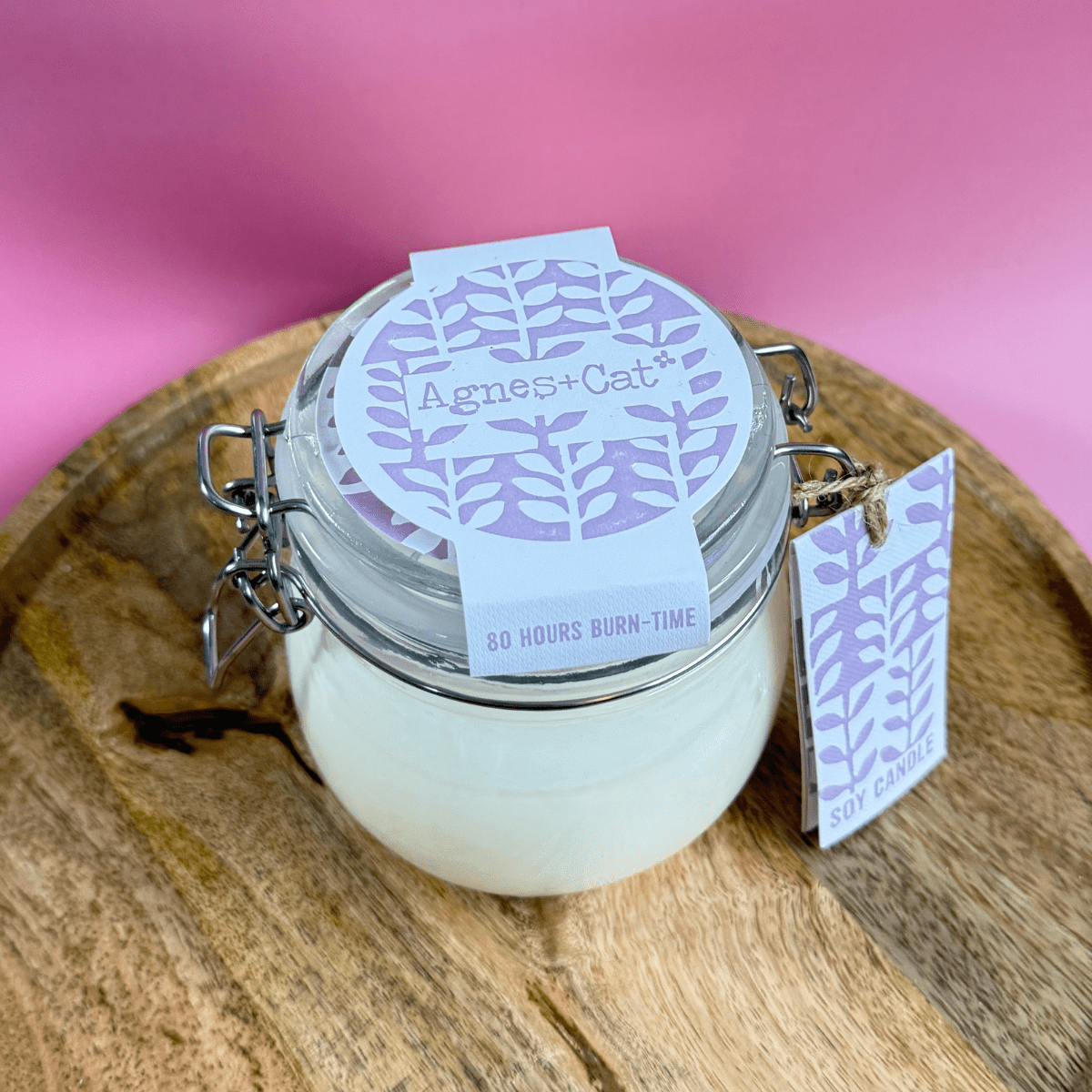 Agnes + Cat Natural Soy Wax Candle | Pressed Peonies - Pockets of Bliss