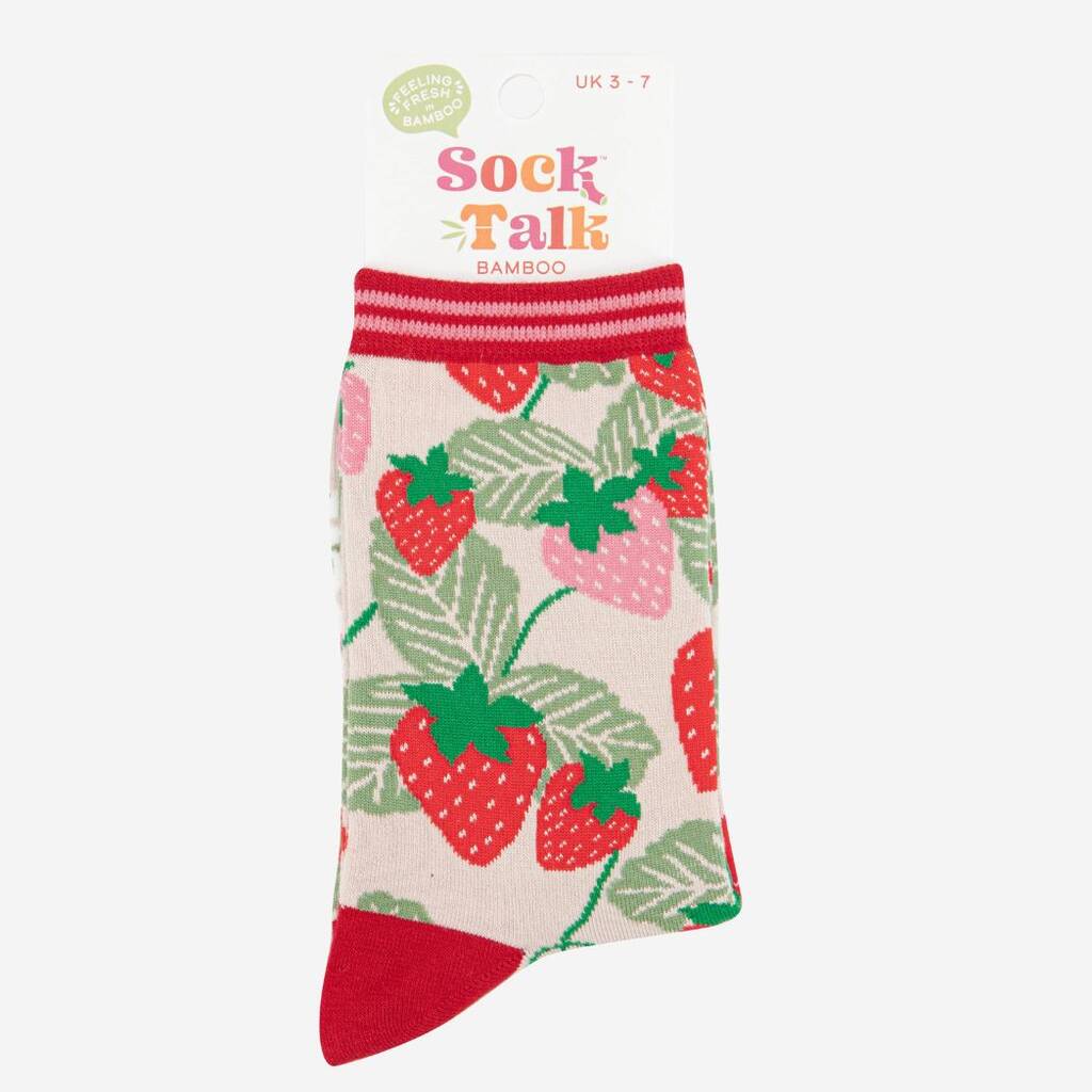 Bamboo Strawberry Socks: Eco - Friendly Comfort with a Sweet Twist - Pockets of Bliss
