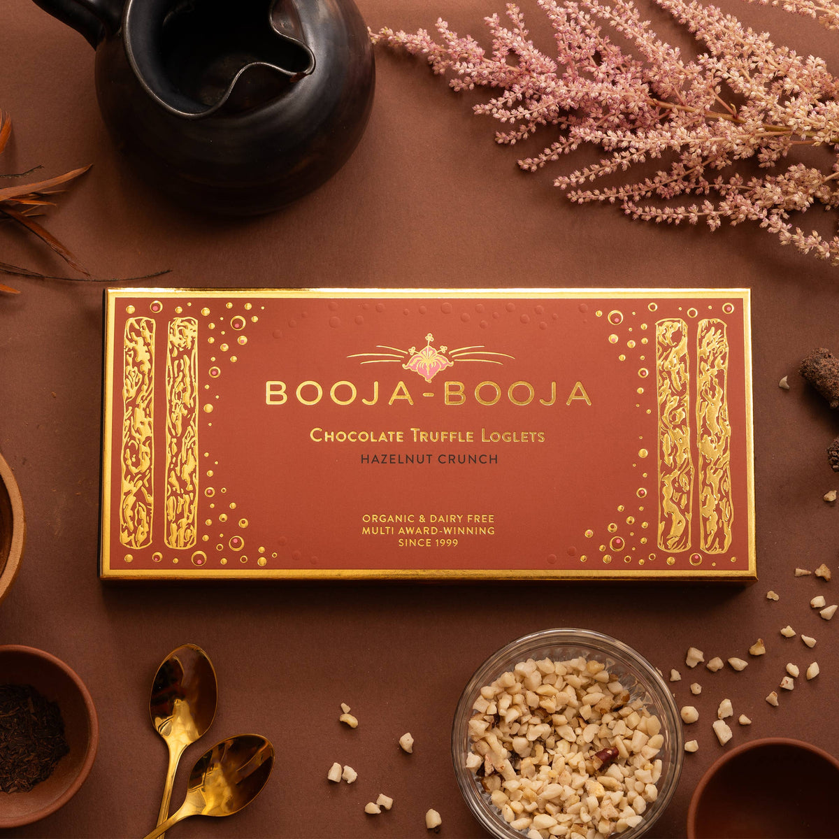 Booja - Booja Hazelnut Crunch Chocolate Truffle Loglets – Vegan &amp; Organic Gift Box - Pockets of Bliss