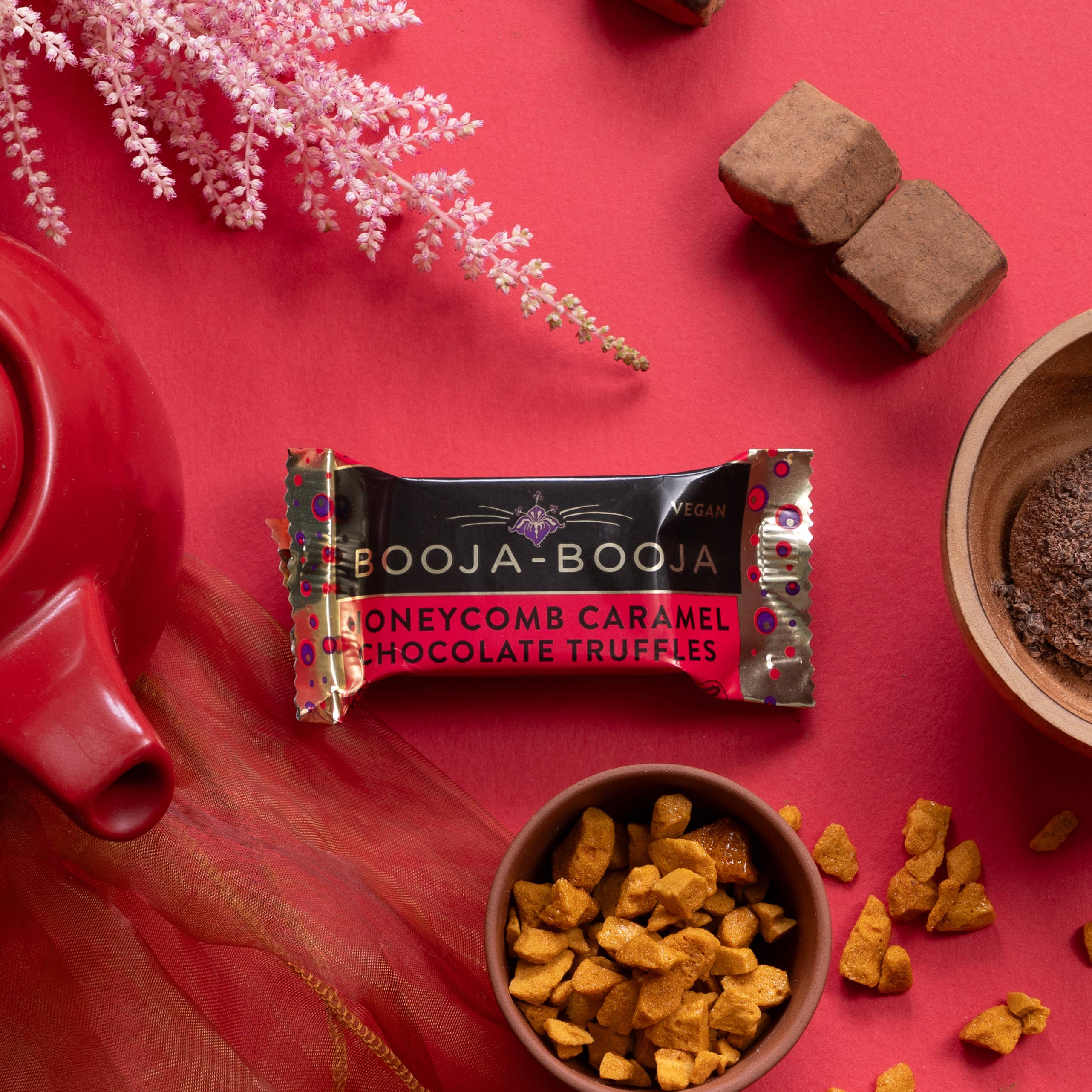 Booja - Booja Honeycomb Caramel Chocolate Truffles – Vegan & Organic (2 Truffles) - Pockets of Bliss