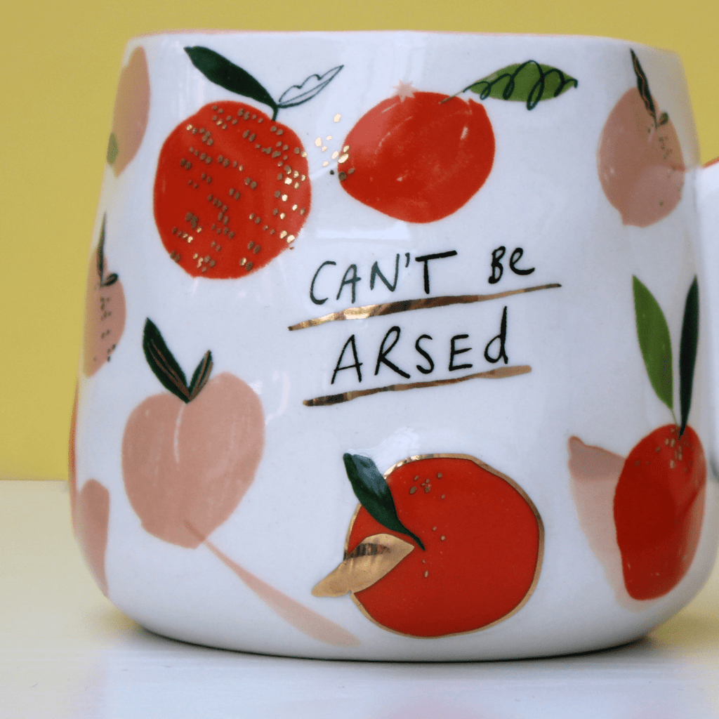 Can’t Be Arsed Mug – Peachy Handmade Ceramic - Pockets of Bliss