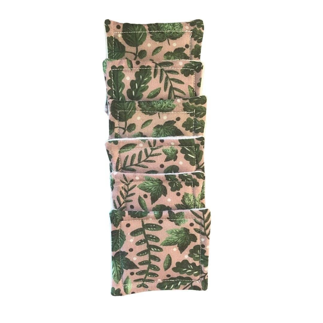 Green Foliage Reusable Makeup Removal Pads - Pockets of Bliss